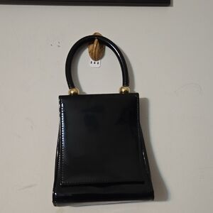 Vintage Black Mini Bag with Gold Hardware